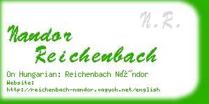 nandor reichenbach business card